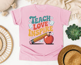 Teach Love Inspire Orange graphic tee in Blossom