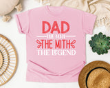 Dad The Man The Myth The Legend Pink graphic tee in Blossom