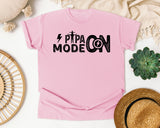 Papa Mode On Black graphic tee in Blossom