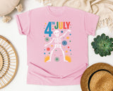 4th July Grey graphic tee in Blossom