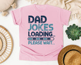 Dad Jokes Loading Please Wait Grey graphic tee in Blossom