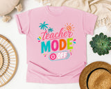 Teacher Mode Off graphic tee in Blossom