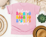 Welcome Back To School Stacked graphic tee in Blossom