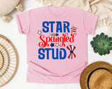 Star Spangled Stud graphic tee in Blossom