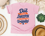 Dad Jokes Legendary Patience Unlimited Navy graphic tee in Blossom