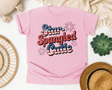 Star Spangled Cutie Grey graphic tee in Blossom