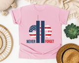 Never Forget White 2 graphic tee in Blossom