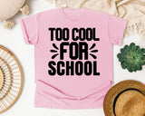 Too Cool For School graphic tee in Blossom