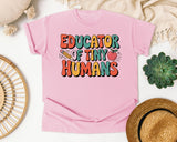 Educator Of Tiny Humans Grey graphic tee in Blossom