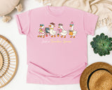 Just A Teacher Goose graphic tee in Blossom