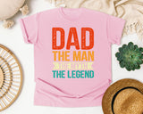 Dad The Man The Myth The Legend Red graphic tee in Blossom