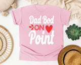 Dad Bod On Point White 3 graphic tee in Blossom