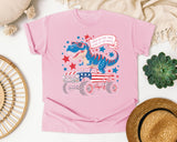 Land Of The Free Home Of The Brave graphic tee in Blossom