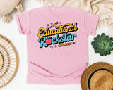 Educational Rockstar Black graphic tee in Blossom