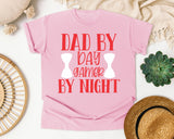 Dad By Day Gamer By Night White 2 graphic tee in Blossom