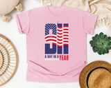 A Day In A Year Remembered All graphic tee in Blossom