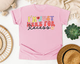 I'm Just Here For Recess graphic tee in Blossom