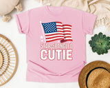 Star Spangled Cutie White 2 graphic tee in Blossom