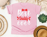 Best Daddy Ever White 3 graphic tee in Blossom