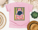 Hat Sneakers And Dad Jokes graphic tee in Blossom