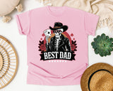 Best Dad Black graphic tee in Blossom
