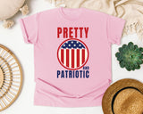 Pretty And Patriotic graphic tee in Blossom