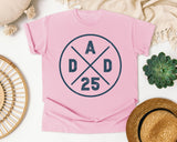 Dad Est 25 Navy graphic tee in Blossom