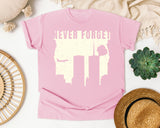 Never Forget White 3 graphic tee in Blossom