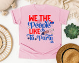 We The People Like To Party Blue 2 graphic tee in Blossom