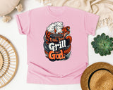 Dad Bod Grill God Brown graphic tee in Blossom