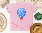 Patriotic Star Balloon graphic tee in Blossom