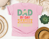 Dad By Day Gamer By Night Grey graphic tee in Blossom
