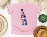 Patriotic Beer Bottle graphic tee in Blossom