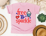Free To Sparkle Red 2 graphic tee in Blossom