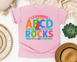 Learning ABCD Rocks graphic tee in Blossom