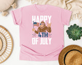 Happy 4th Of July White 2 graphic tee in Blossom