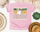 My Daddy Is My Hero White graphic tee in Blossom