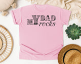 My Dad Rocks Grey graphic tee in Blossom
