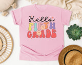 Hello Fifth Grade graphic tee in Blossom