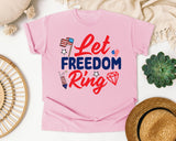 Let Freedom Ring graphic tee in Blossom