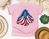 American Flag Cape graphic tee in Blossom