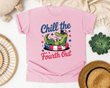 Chill The Fourth Out Grey 2 graphic tee in Blossom