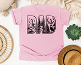 Dad Outdoors Scene graphic tee in Blossom
