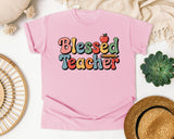 Blessed Teacher Grey 2 graphic tee in Blossom