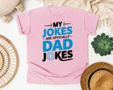 My Jokes Are Officially Dad Jokes graphic tee in Blossom