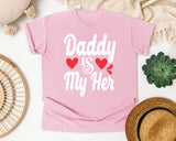 Daddy Is My Hero White 5 graphic tee in Blossom