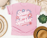 Shake Your Sparkler White 2 graphic tee in Blossom