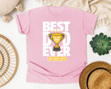 Best Dad Ever No Days Off White graphic tee in Blossom