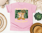 My Daddy Wears Combat Boots graphic tee in Blossom