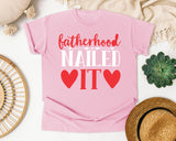 Fatherhood Nailed It White 2 graphic tee in Blossom